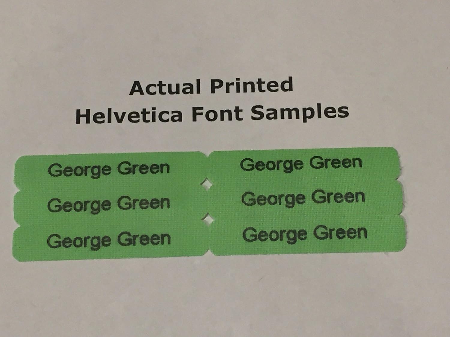 200 pc Green Iron On Name Labels for Clothing Personalized with Your Name PreDieCut 2" x 3/8" Iron On Clothing Labels for Summer Camp Nursing Homes School Day Care