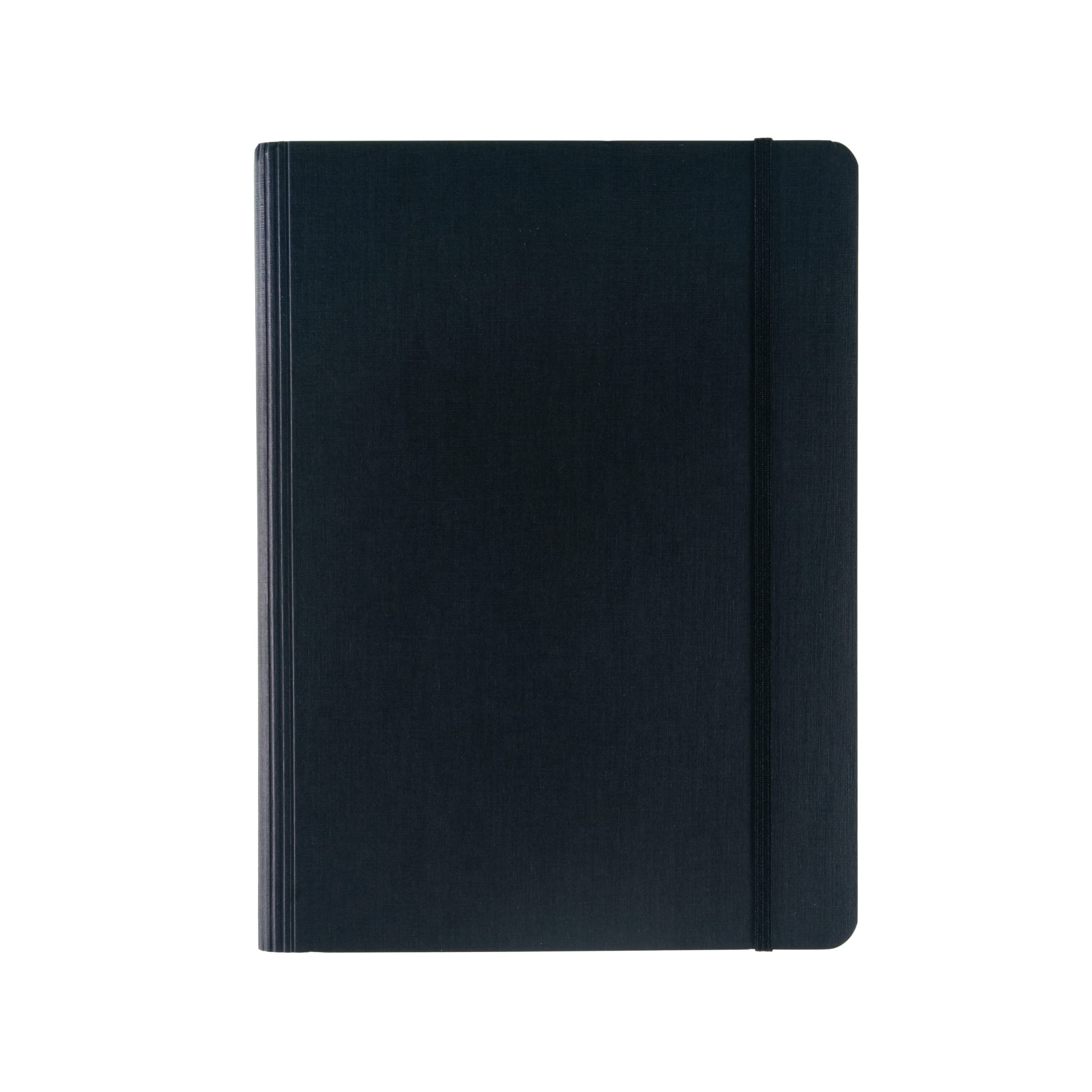 Fabriano Ecoqua Plus - Taccuino a spirale nascosto, 14,7 x 21,1 cm, formato A5, a righe, colore: Nero