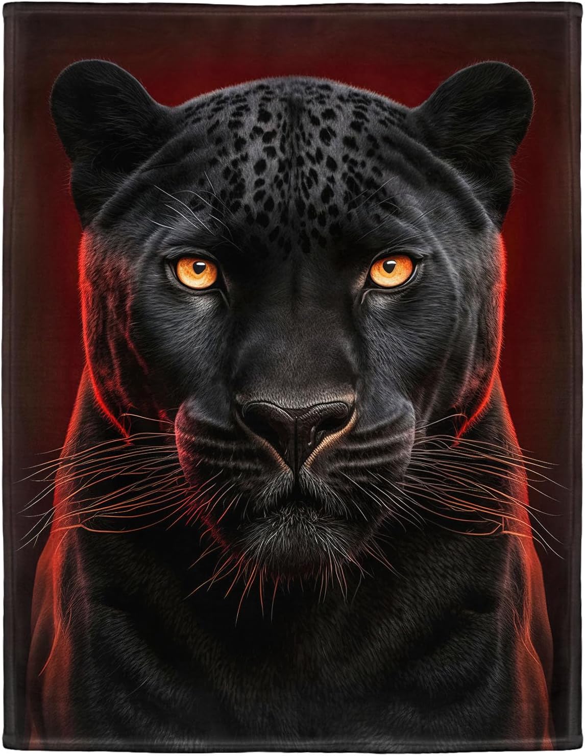 Rstick Black Panther Blanket Animal Art Fleece Blanket Soft