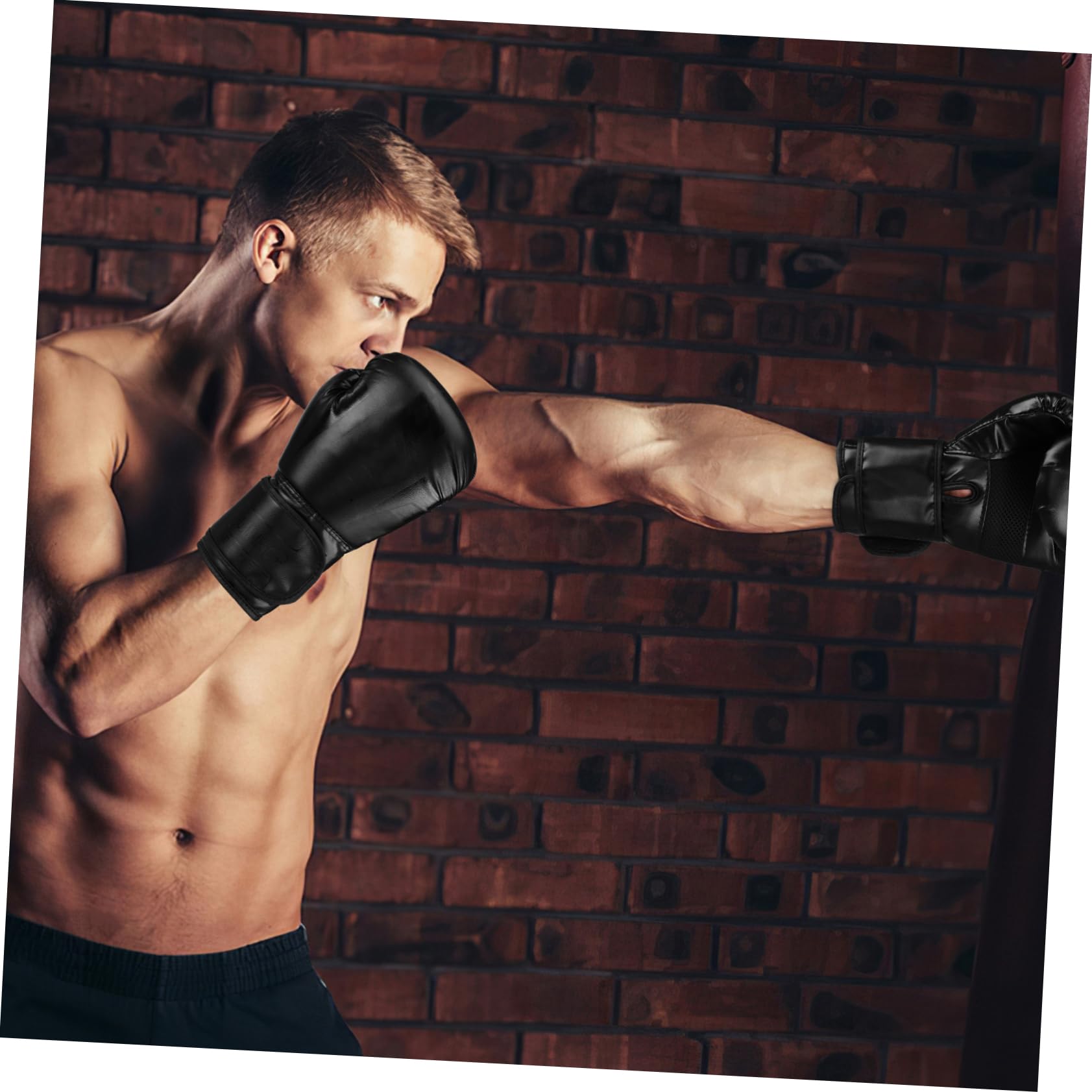 Guantoni da Boxe Neri in Pu 12 Once, Protezione Mani