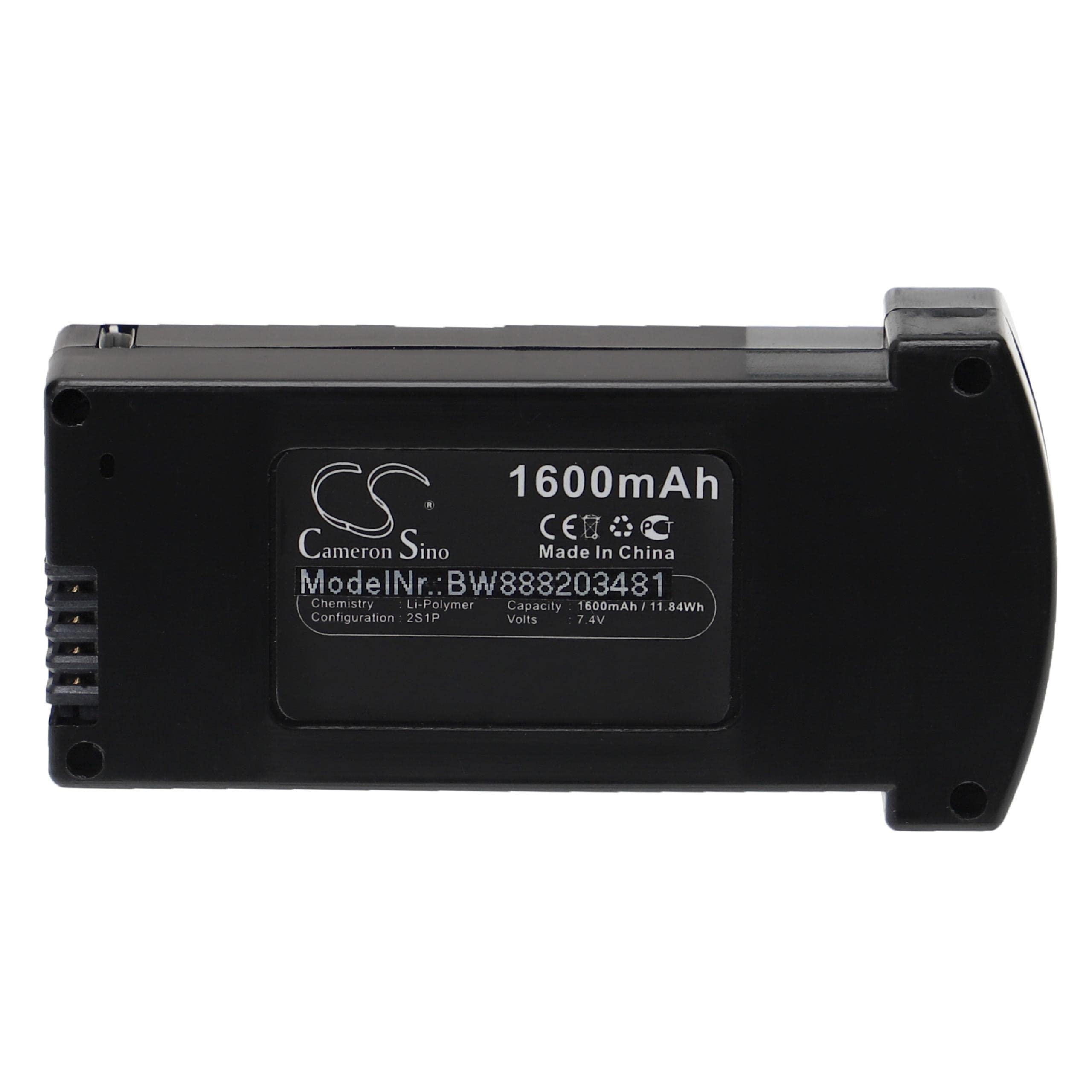 vhbw Batterie Compatible avec Eachine E520, E520S Drone (1600mAh, 7,4V, Li-polymère)