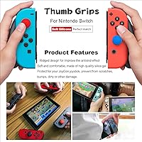 Vista 6 de 8 tapas de silicona suave para interruptor Joycon para pulgar, tapas de joystick compatibles con Nintendo SwitchOLEDSwitch Lite, tapas de botón