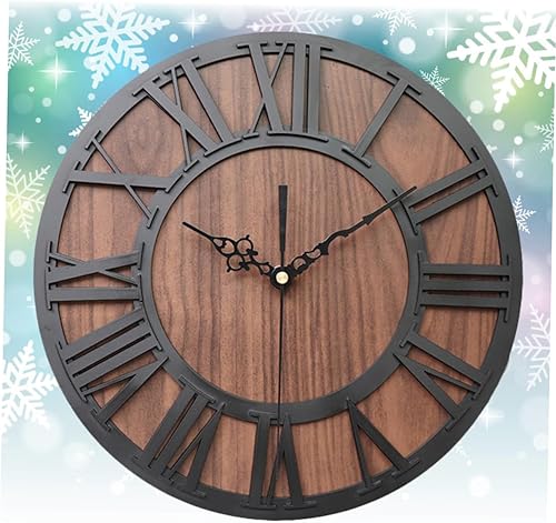 Miniatura 4 de 2 unids elegante reloj de pared digital reloj de pared rústico reloj de pared retro reloj de pared reloj de pared decorativo relojes de pared de