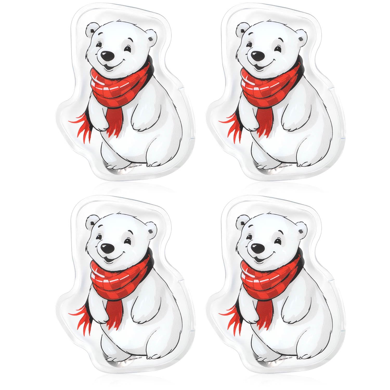COM-FOUR® 4x polar bear pocket warmers, hand warmers for adults