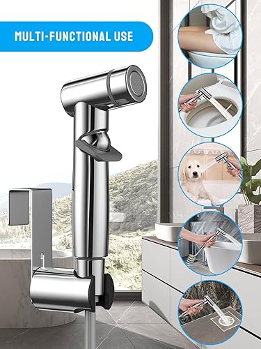 Miniatura 6 de Fredi - Pulverizador de bidé para inodoro, accesorio de rociador de mano con manguera para lavado femenino, lavadora de pañales para bebé y rociador