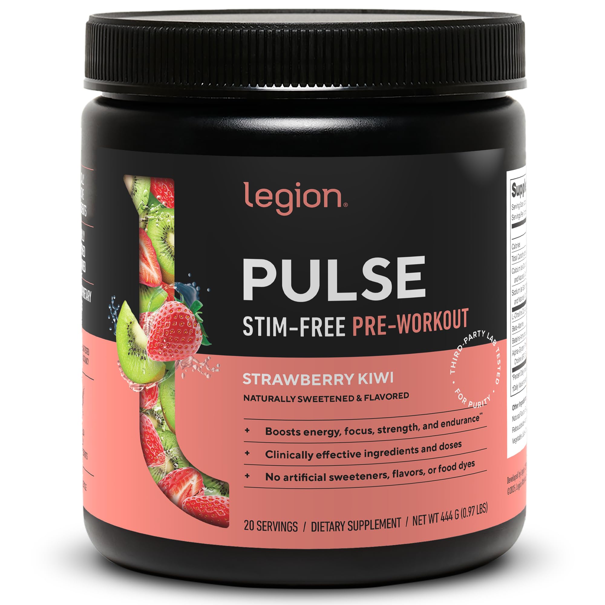 LEGION Pulse Pre Workout Supplement (Caffeine Free)