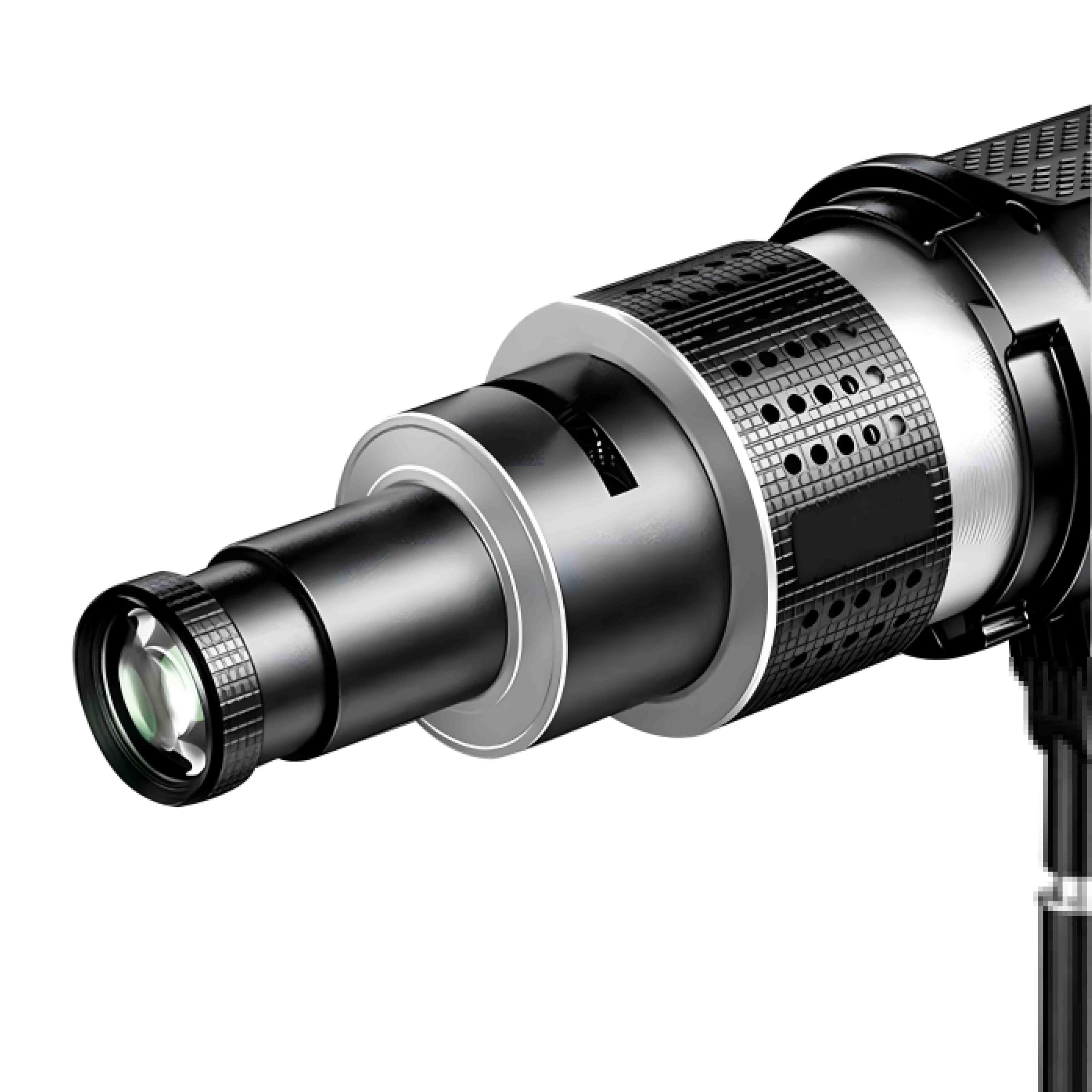 Bowens - Foco cónico óptico Snoot, accesorio de fotografía con 35 gobos y 5 filtros de Color compatibles con Aputure Amaran Godox Neewer LED Video