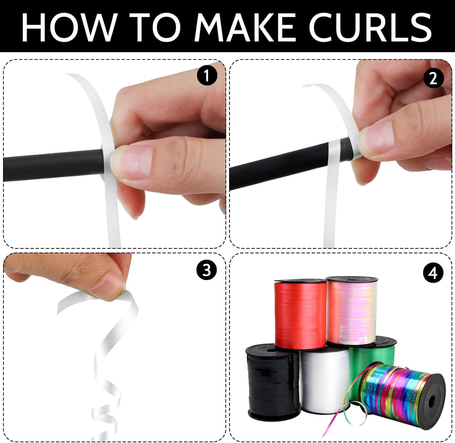 500 Yards White Curling Ribbon Metallic Balloon Roll for Party Festival Art Craft Decor,Florists, Weddings, Crafts and Gift wrap (White) - Image 8