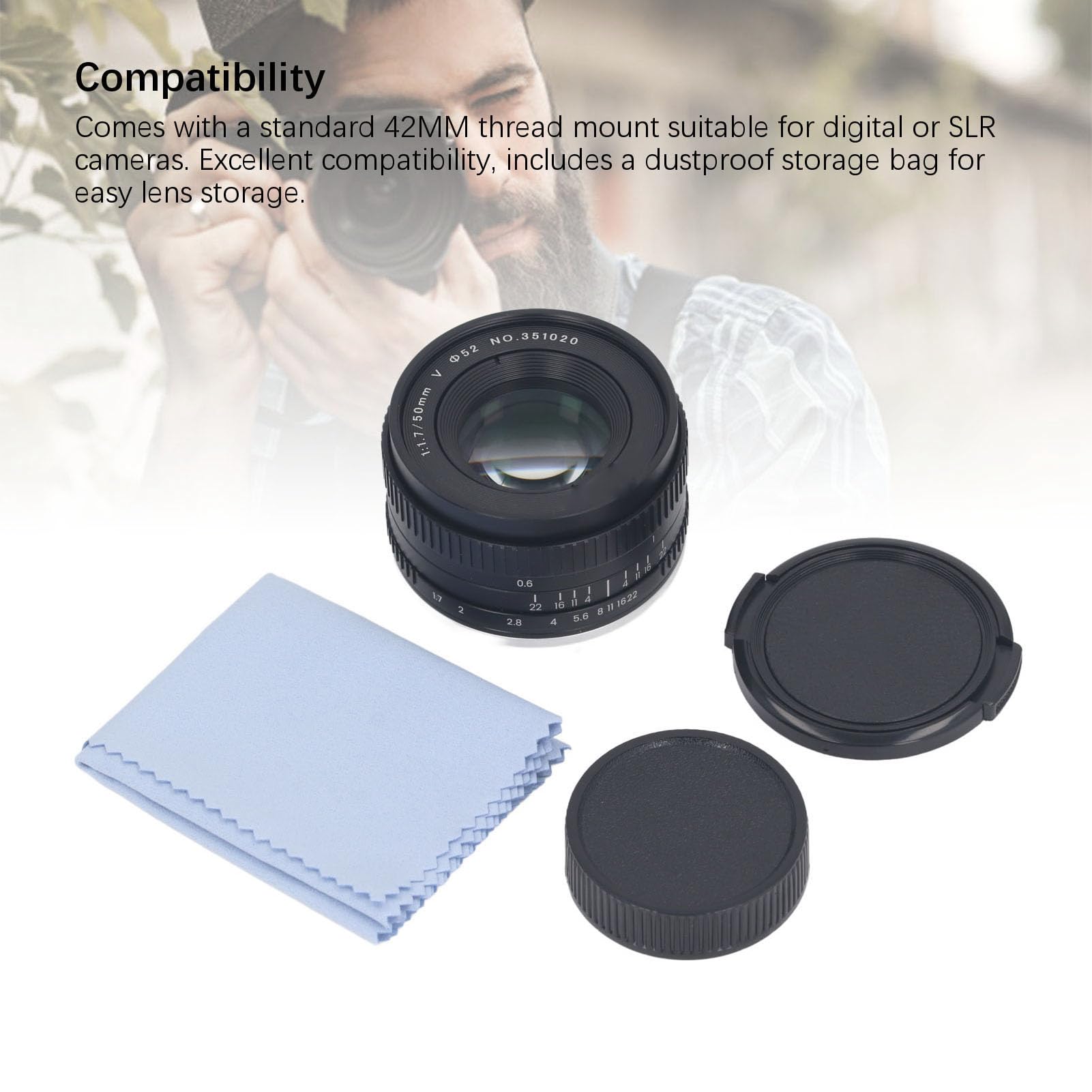 Amazon | 50mm F1.7 フルフレーム大口径マニュアルフォーカスレンズ