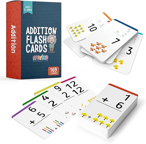 Miniatura 8 de merka Tarjetas didácticas letras, números, formas y colores (juego de 58 tarjetas) hechos de adición de 0 a 12 (juego de 169 tarjetas) y datos de