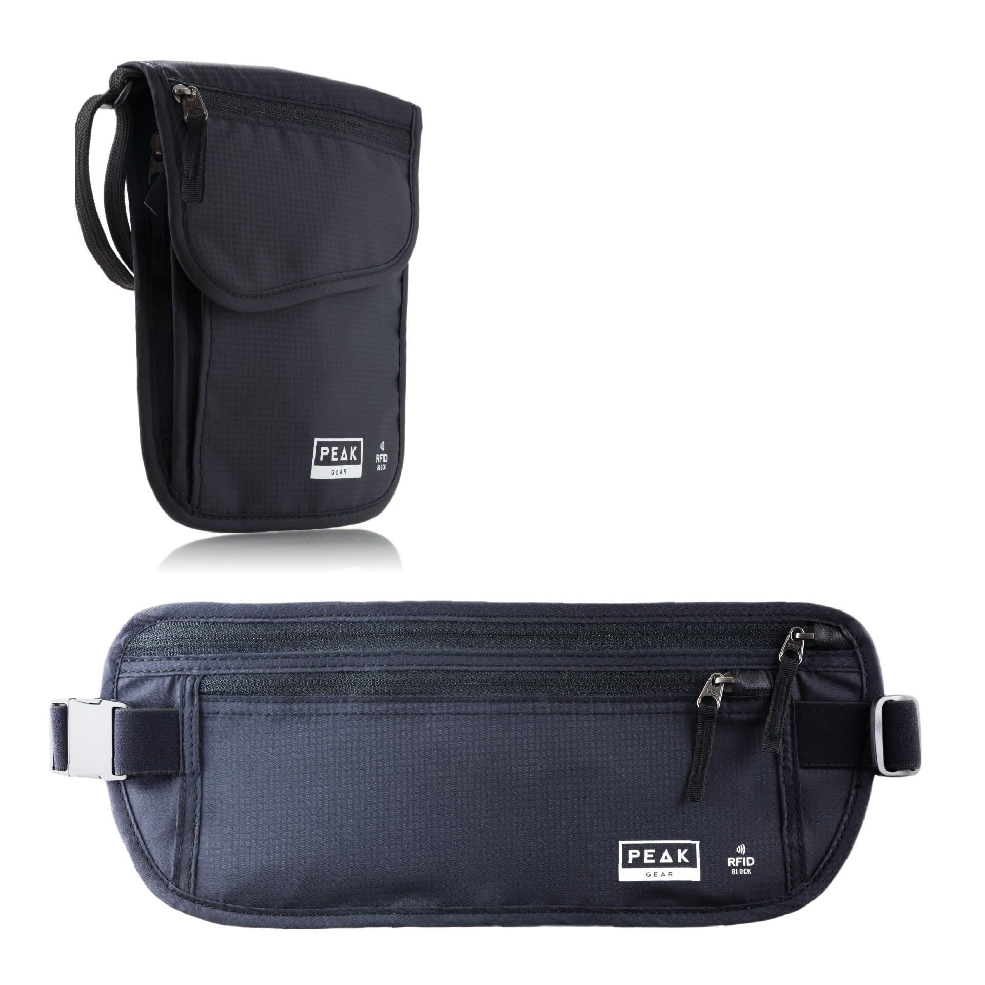 Peak Gear Unisex-Erwachsene 001 Reisezubehör-Geldgürtel, Schwarz
