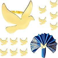 Vista 13 de Juego de 6 servilleteros con diseño de abeja dorada para bodas, jardín, fiestas, decoración de mesa de granja