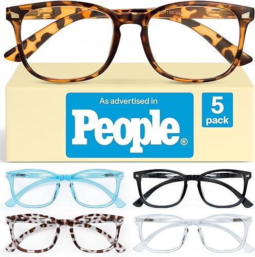 Ccvoo Anteojos de lectura para mujer y hombre, con protección contra la luz azul, anteojos para computadora, anteojos de emergencia