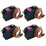 4Pack MG996R 55g Digital RC Servo Motors High Torque Metal Gear Servo for RC Car Robot Boat Helicopter