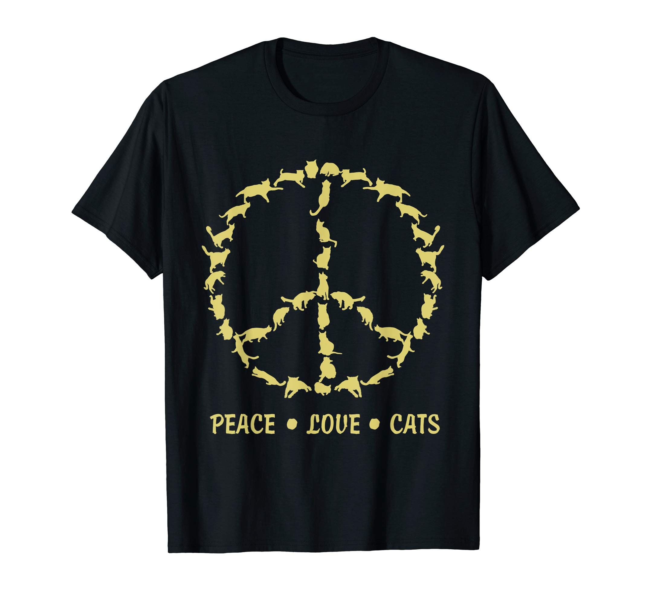 Peace Love Cats Peace Sign T-Shirt T-Shirt