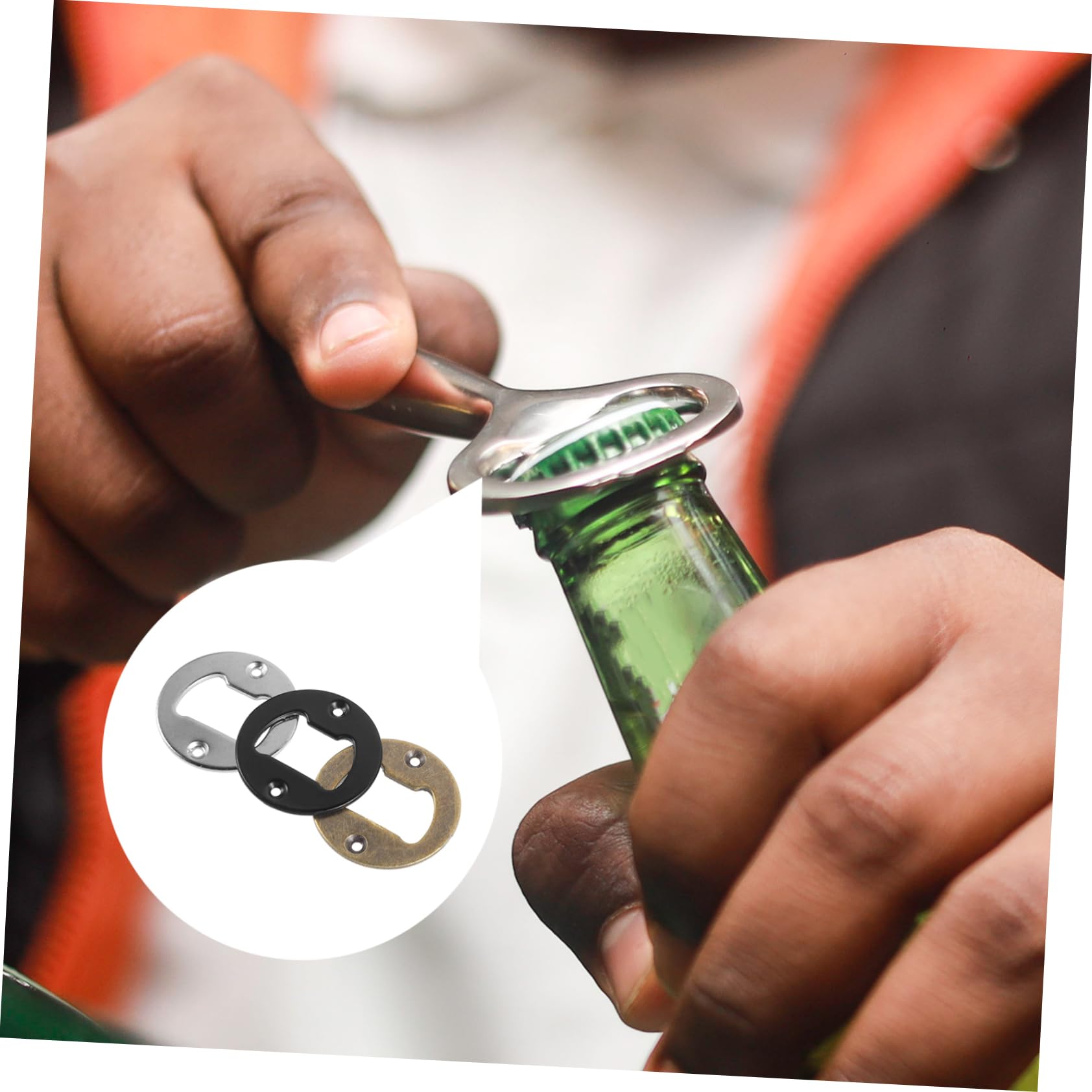 Gatuida 4juegos Kit De Hardware Para Abrir Botellas De Inoxidable Inserciones Redondas Para Abridores De Cerveza Con Tornillos y Destornillador Para Resina