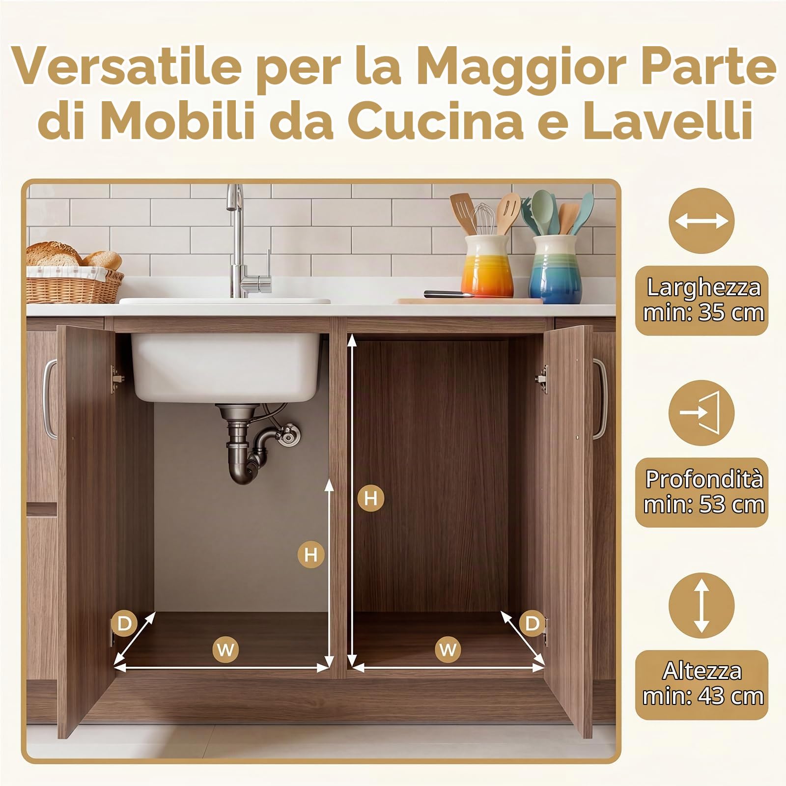 LIFEZEAL Pattumiera Estraibile Sottolavello 2 x 20L, Cestino Raccolta con 2 Secchi Rimovibili, Guide Telescopiche, Manico e Coperchio in ABS, Bidone per Rifiuti 50,5 x 33,5 x 41 cm, Grigio