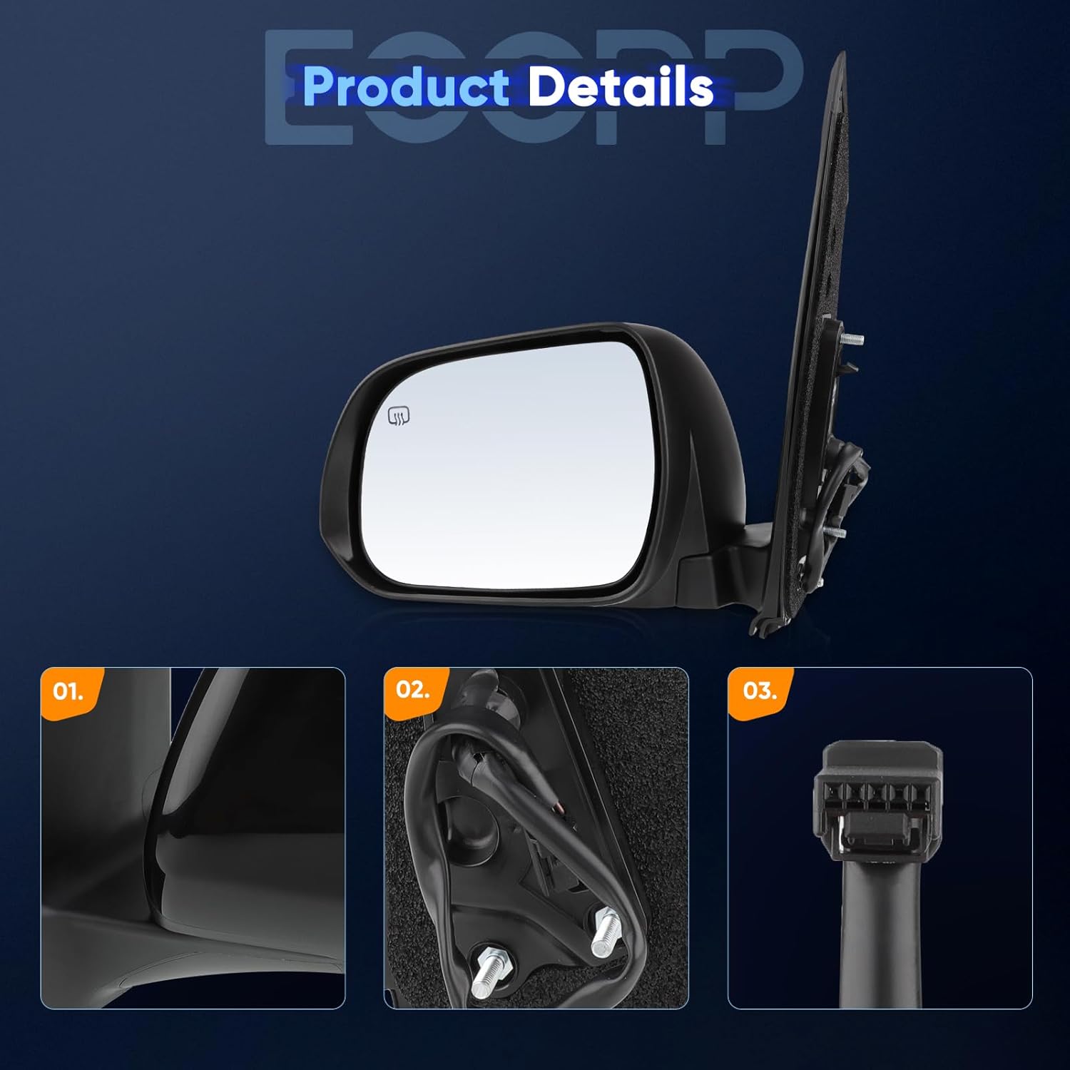 ECCPP Exterior Mirrors Replace with 2011-2017 For TOYOTA SIENNA Driver Side TO1320265