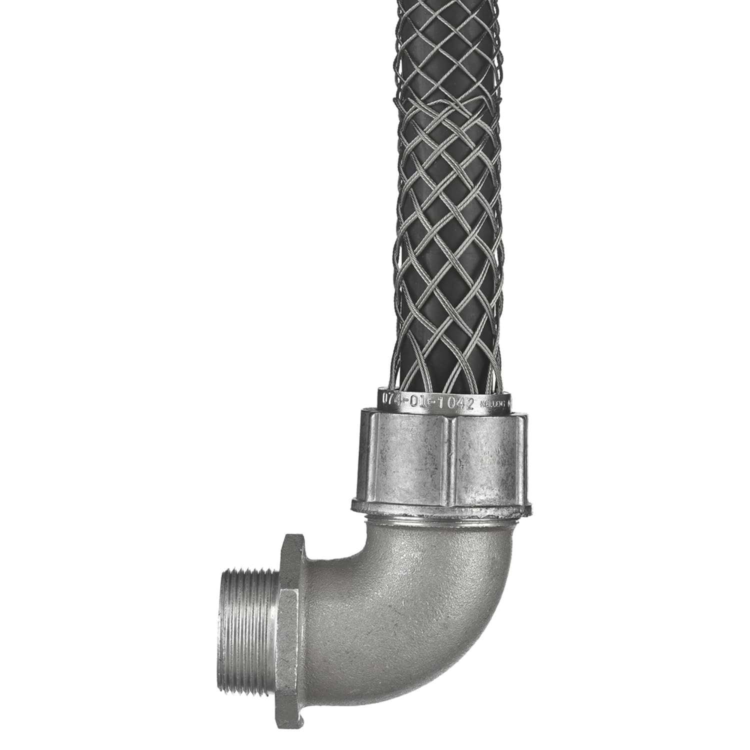 Hubbell - 074011046 - Strain Relief Cord Grip, 90 Deg, 1 1/2 In