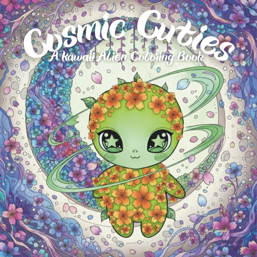Cosmic Cuties: A Kawaii Alien Coloring Book