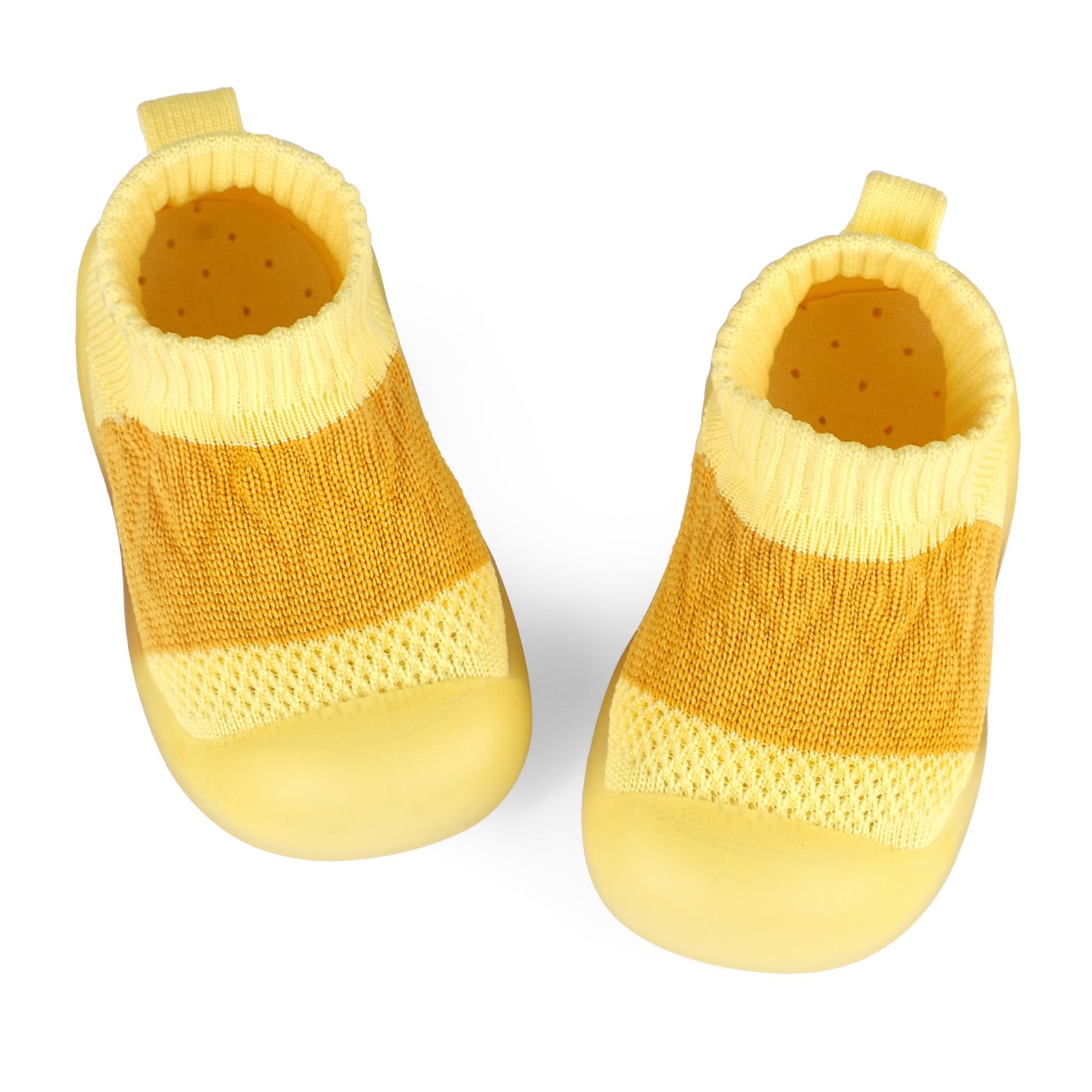 LACOFIA Chaussons Chaussettes Bébé Garçons Filles Chaussures Premier Pas Bébé Chaussettes Doux Respirant avec Semelle Souple Antidérapante en Caoutchouc pour Bébé 6~24 Mois