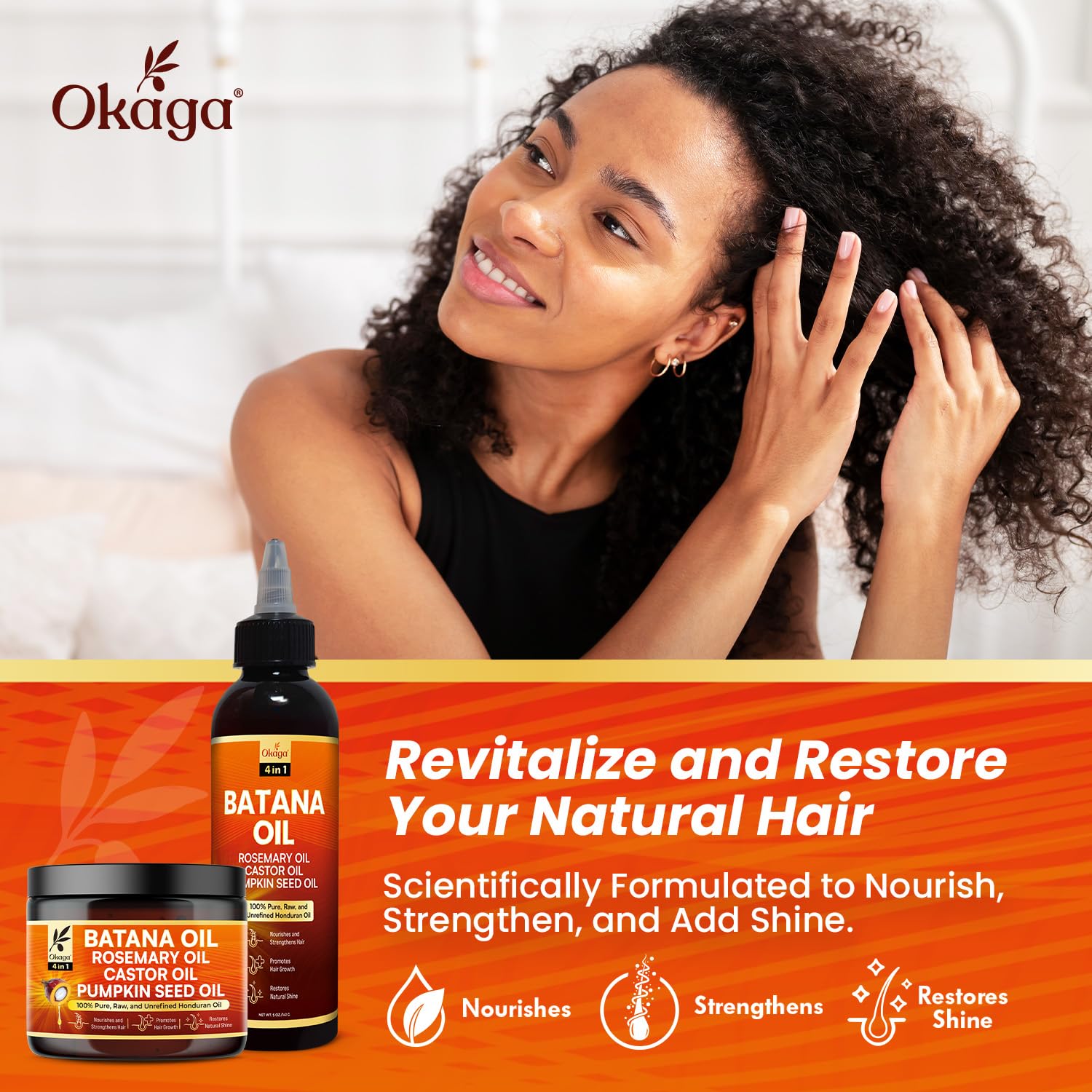 Batana Oil and Cream for Hair Growth Bundle, Rosemary, Castor, and Pumpkin Seed Oils, Pure & Unrefined, Nourishes, Revives Scalp & Strands, Softens, Smooths, Strengthens for All Hair Types - Image 5