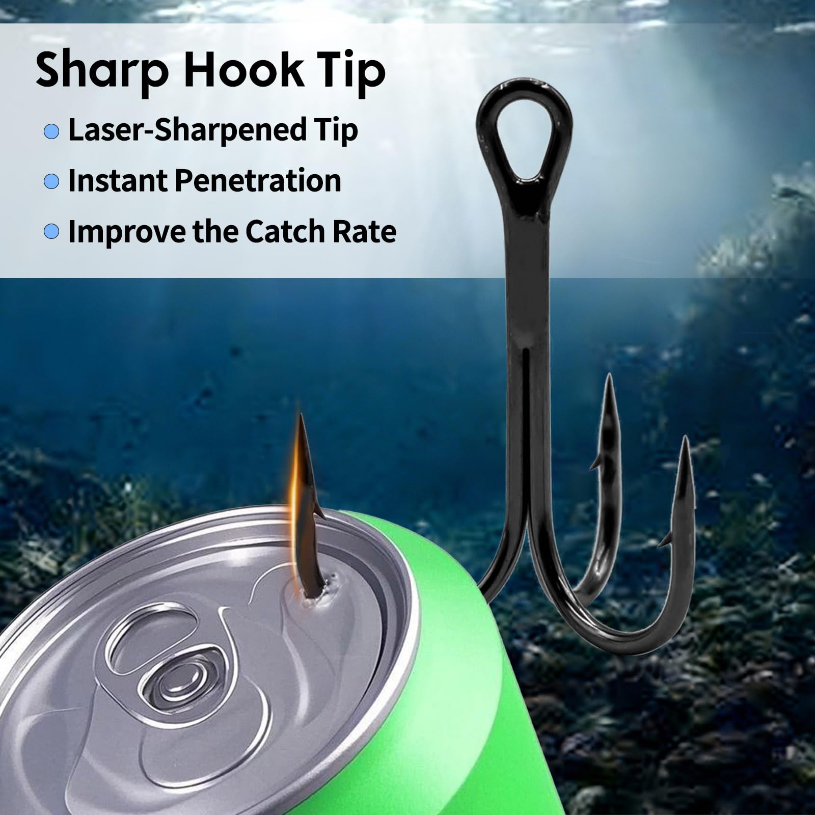 Ami tripli da pesca Ami da pesca con gancio triplo brabed in acciaio ad alto tenore di carbonio su esche rigide Accessori for la pesca in acqua salata