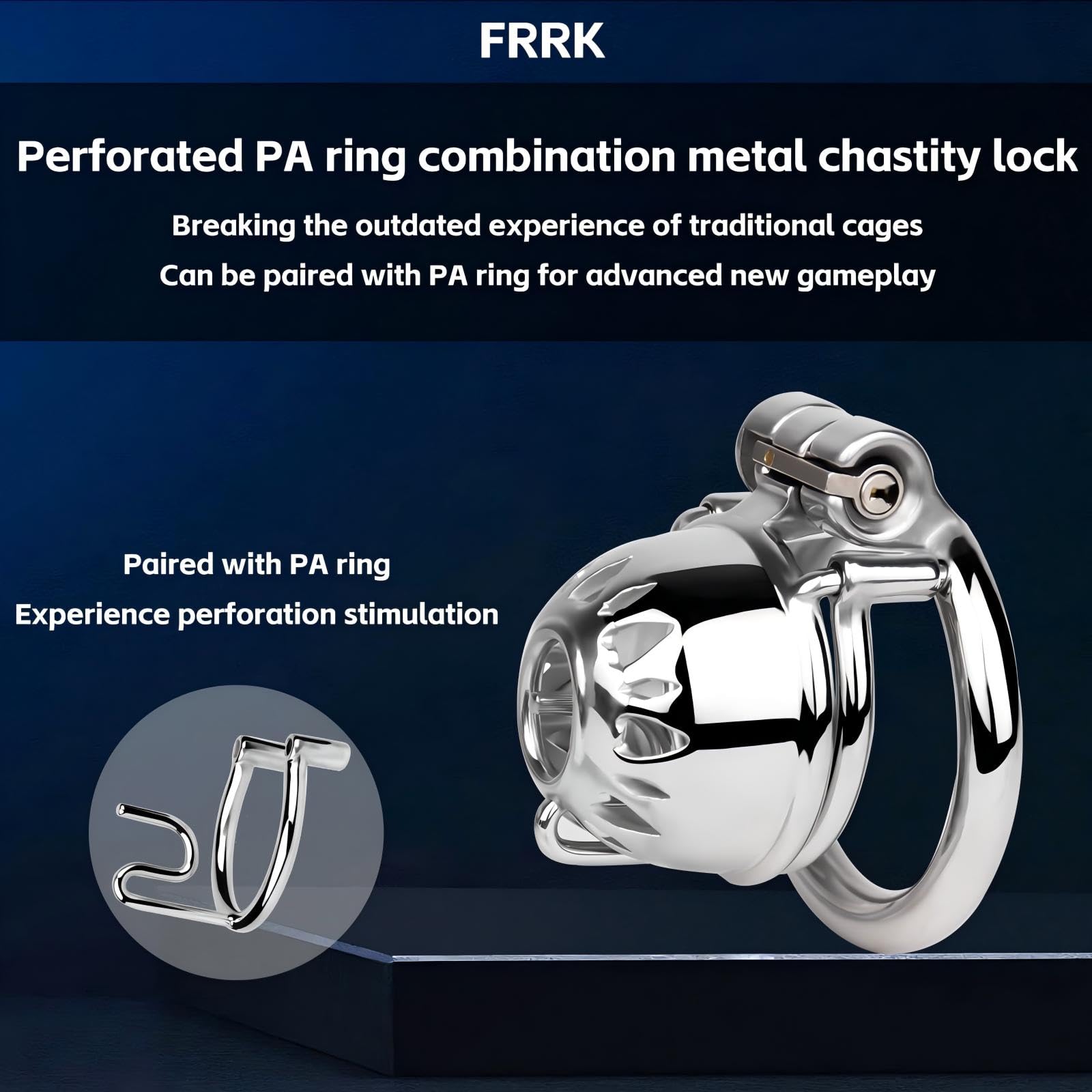 Petite Cage de Chasteté pour Pénis avec Anneau PA Chasity Cage avec Serrure Dissimulée et Ceinture SM Sex Toys Cage Chastetée Respirante en Acier Inoxydable pour le Bondage du Pénis (A,50mm)