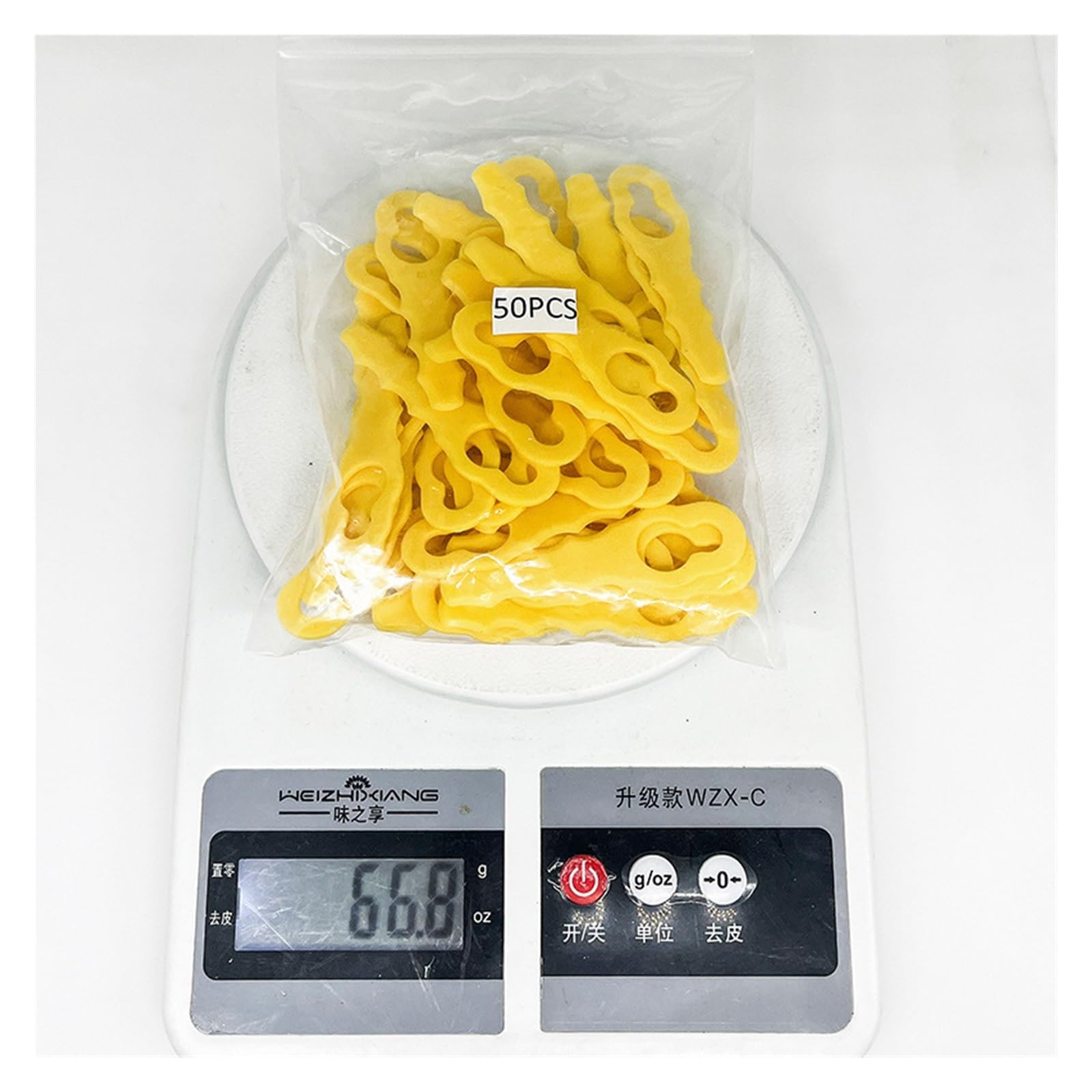 Genérico Cortacésped Universal L67, Cortador de Cuchillas de plástico, Juego de Cuchillas de plástico, Robot cortacésped antirotura de Alta dureza, Accesorio(100pcs L67 Yellow)