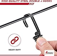 Vista 5 de Rocket Straps - Surtido de cuerdas elásticas ajustables para exteriores - Juego resistente de 20 cuerdas elásticas (36") con ganchos dobles en J