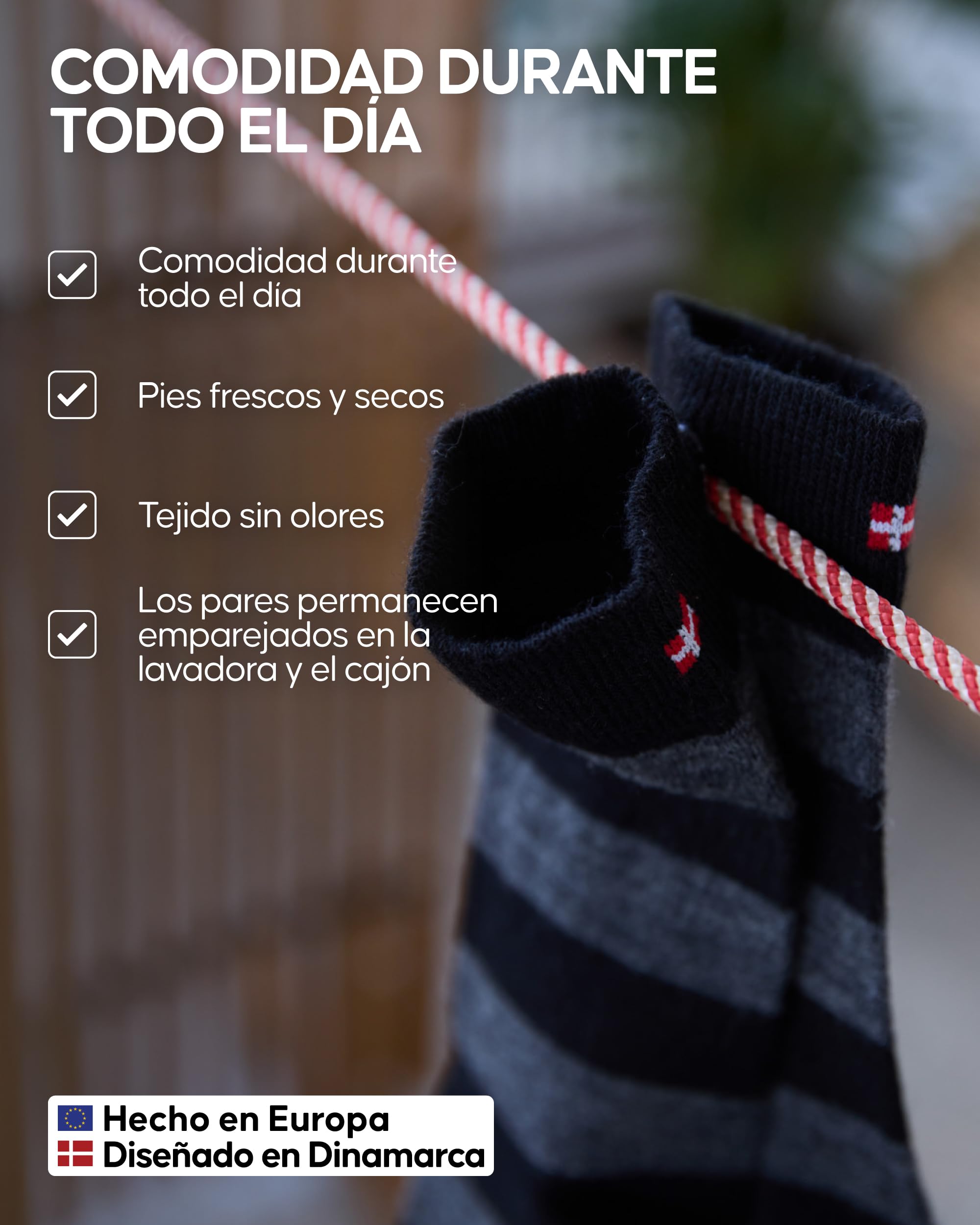 DANISH ENDURANCE Calcetines Lana Merino con Botón, Ejecutivos, 3 y 5 Pack