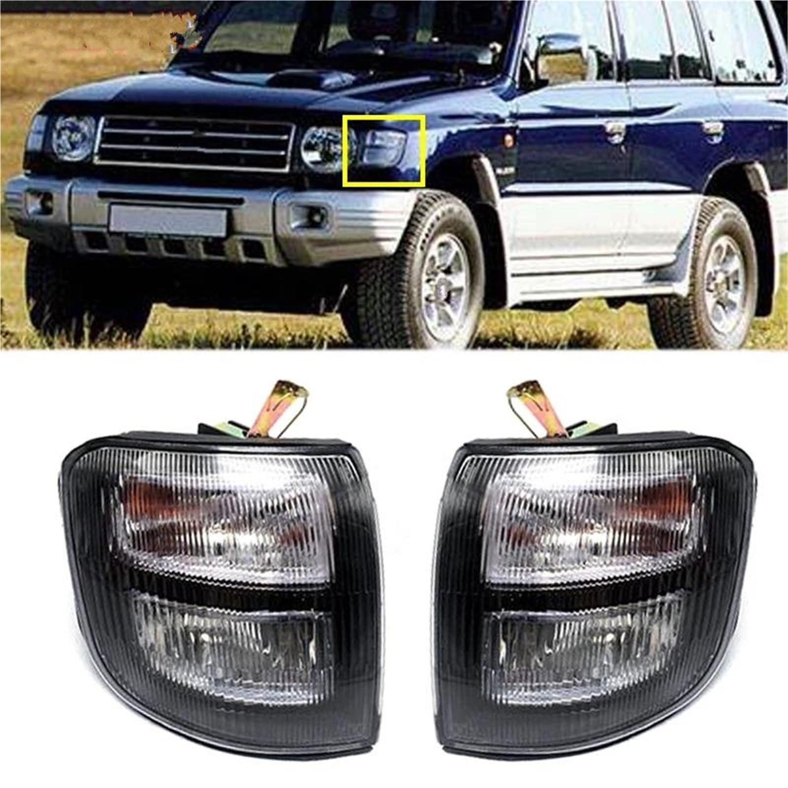 Generico Indicatori Specchio Lateral Luce Di Posizione Anteriore Laterale Auto Luce Direzione Laterale Per Mitsubishi Per Pajero V33 1997-1999 Per PAJERO 2 II Per Montero 1997-1999 luci segnale