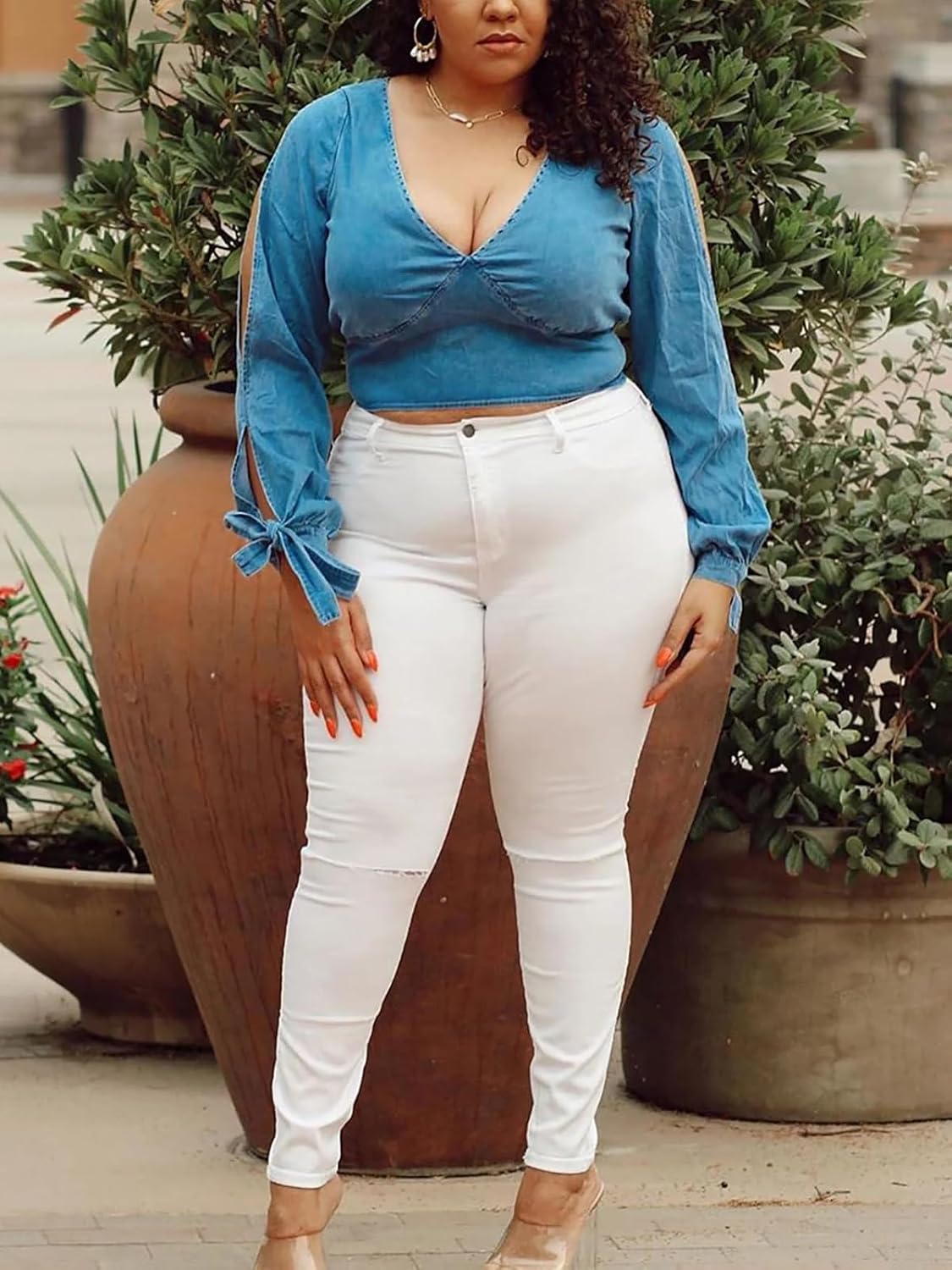 KUNMI Womens Classic High Waisted Skinny Stretch Butt Lifting Jeans Slim Fit Denim Pants - Image 6