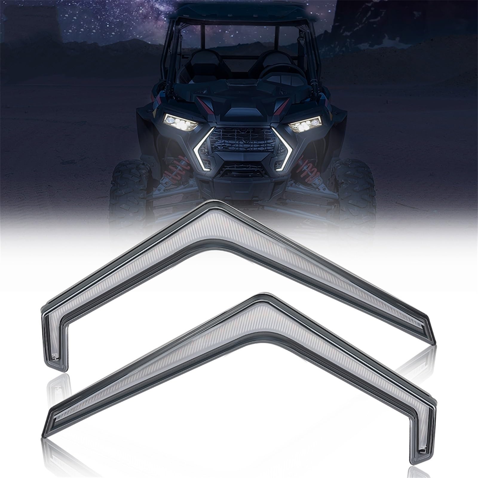 Luces de señal giro UTV n.° 2884871 compatibles con Polaris, RZR XP 1000 Turbo 2019-2023 Conjunto luces delanteras LED IP67 Indicador de señal de giro de motocicleta