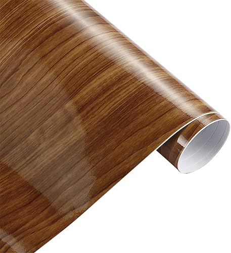 Miniatura 7 de Papel de contacto autoadhesivo con textura de vinilo de grano de madera de alto brillo, para decoración interior de automóvil, calcomanías de estilo