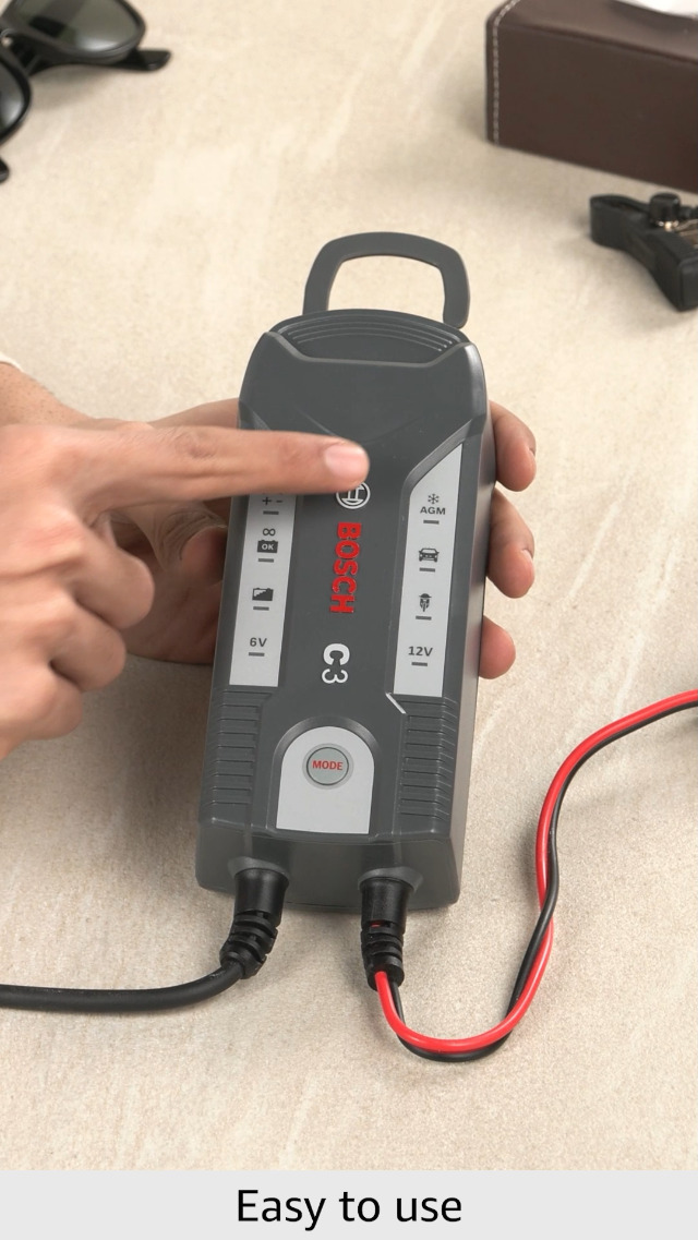 Bosch C3 Battery Charger : Amazon.in: Car & Motorbike