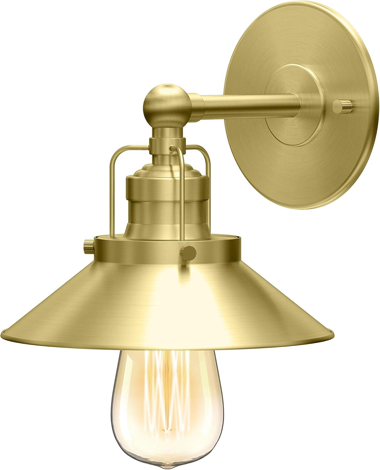 Gеt Dіѕсоunt 70% Prісе Gatco 1713 Modern Farmhouse Retro Single Metal Sconce, Brushed Brass