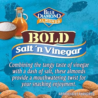 Blue Diamond Almonds Smokehouse and Salt 'N Vinegar Flavored Snack Nuts Bundle