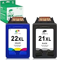 Vista 1 de COLORETTO Cartucho de tinta remanufacturado de repuesto para HP 21XL 22XL para HP Officejet 4315 J3680, Deskjet 3915 3930 D1341 D1420 D1520 D1560