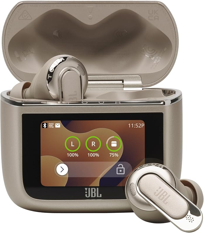 JBL Tour Pro 3, Écouteurs sans Fil, étui Intelligent de Recharge, 40h d'autonomie, avec Réduction de
