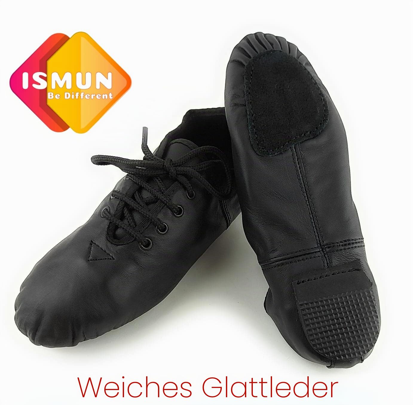 Jazz Schuhe Echtleder geteilte Sohle Schwarz Jazz Schuhe für Mädchen und Frauen