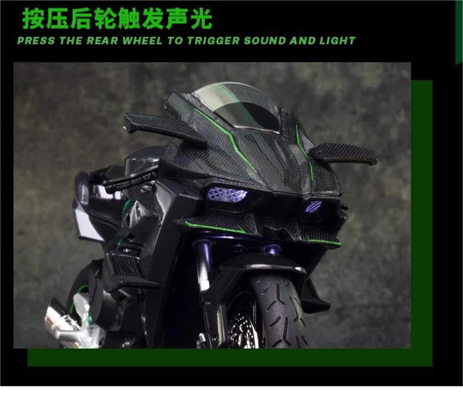 MAKUTU Modello di moto in scala Modellino In Lega Di Simulazione Moto Per Kawasaki Per Ninja H2R In Scala 1:12, Collezione, Decorazione, Regali, Giocattoli(Black)