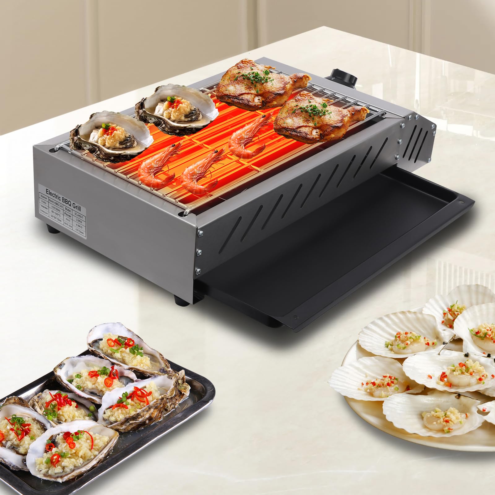バーベキュー・調理用品 XWAGPRODUCTS X-TAGE SERIES EBONY M ROUND Amazon.com : XHJ 4-in-1 Electric Indoor Grill Smokeless for Home