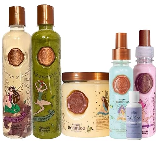 KIT 5 Crecimiento Acelerado y Reparador S.O.S Champú de Cebolla, Mascarilla para el Cabello, Acondicionador Intensivo PLEX, DUO Termoprotector para