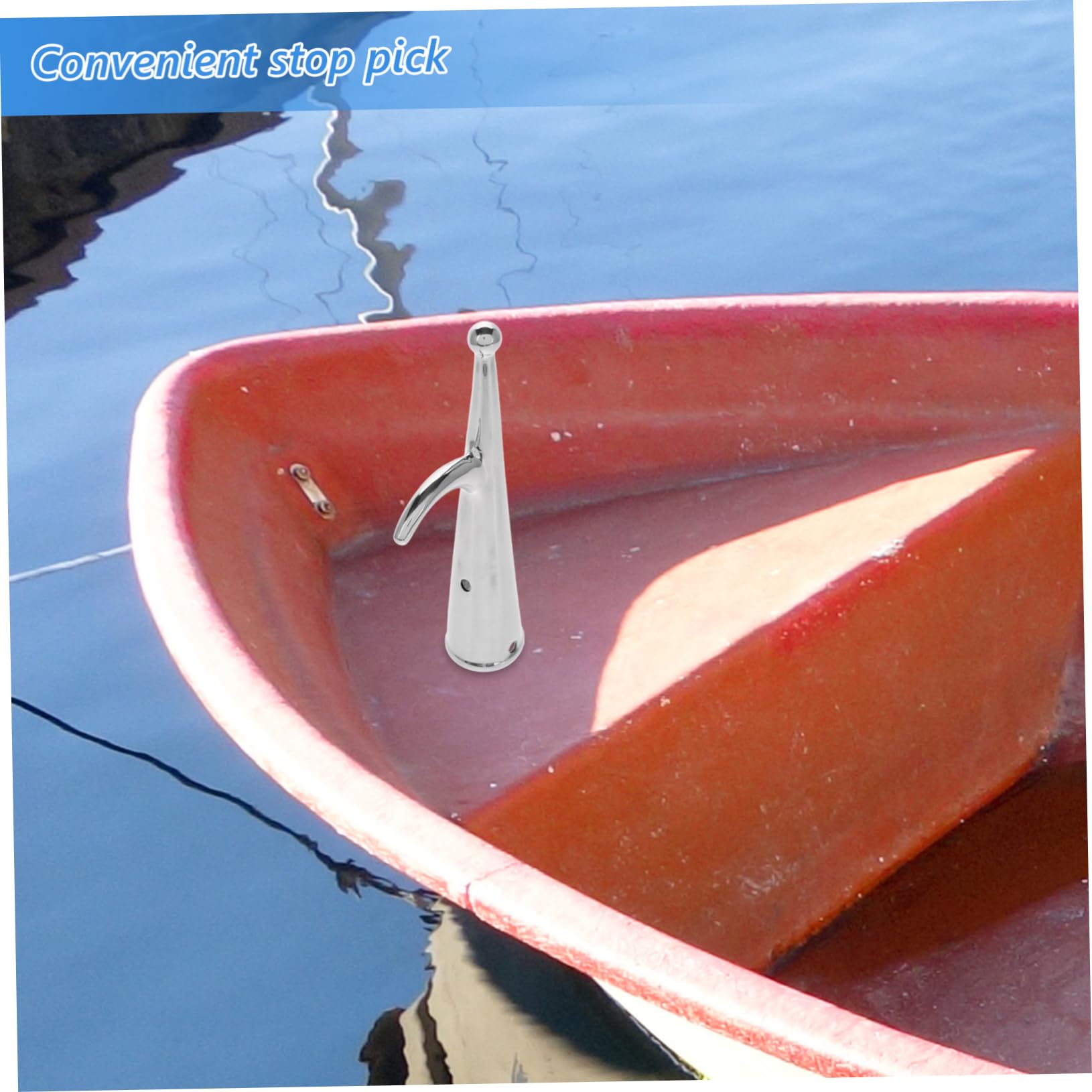 INOOMP Gancio per Barca da Ormeggio in Acciaio Inox, Testa Liscia Argento, Design di Attracco per Yacht e Kayak, Protegge Lo Scafo dai Graffi | Testa per Palo da Barca, Finitura Liscia, Uso Nautico Frequente, Accessorio Hardware per Unità da Docking