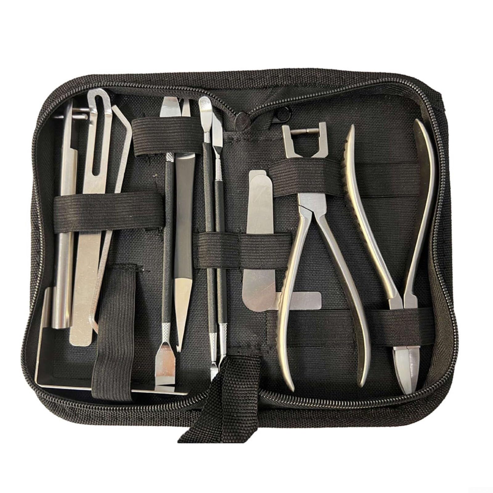 Kit de herramientas de reparación de saxofón, 12 piezas, acero inoxidable para WOODWIND, juego de mantenimiento con bolsa para ajuste de flauta de clarinete de saxofón por Luthiers
