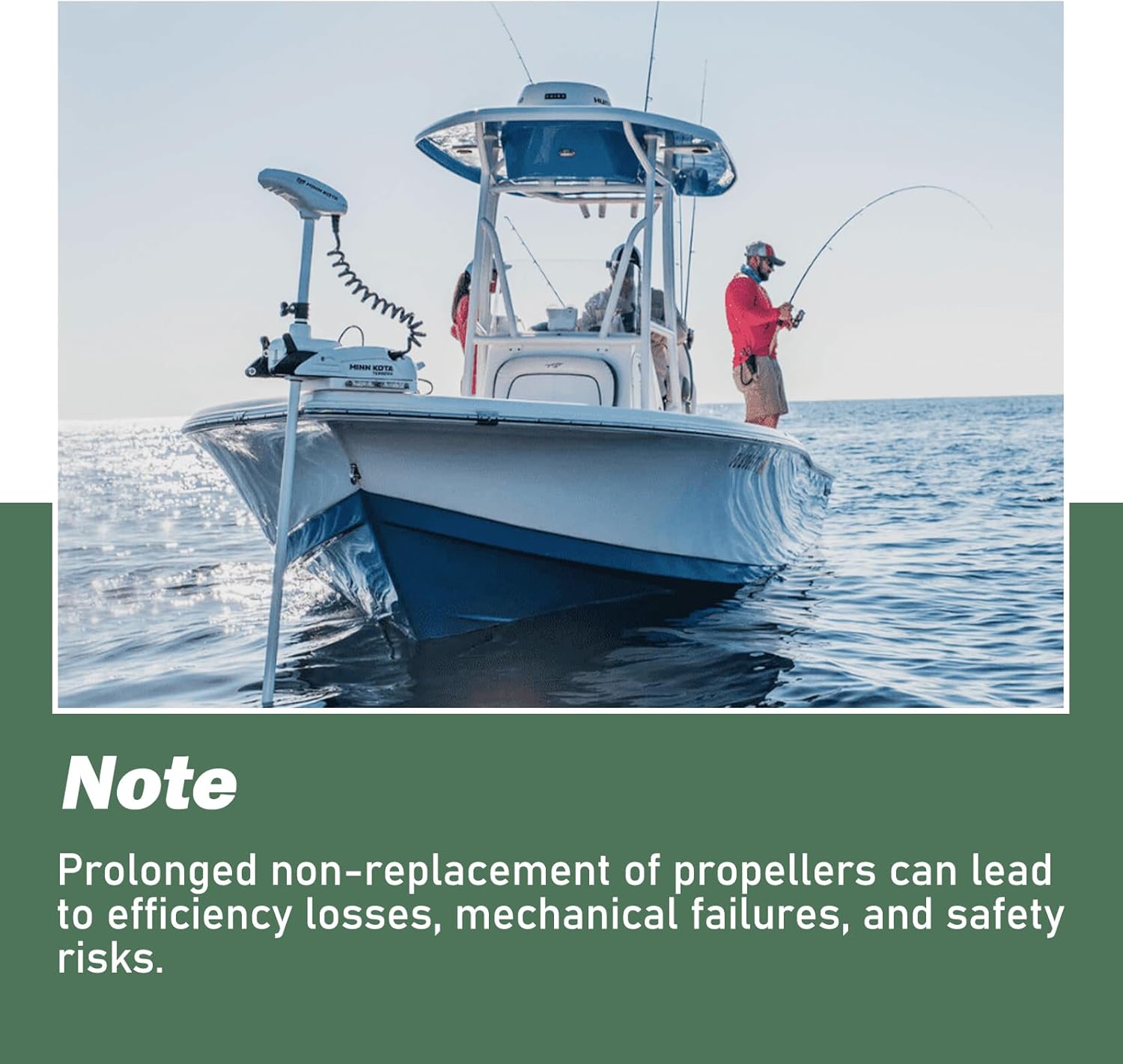 000-15237-001 Trolling Motor Weedless Propeller Prop 2 Blade Replacement for Ghost Trolling Motor