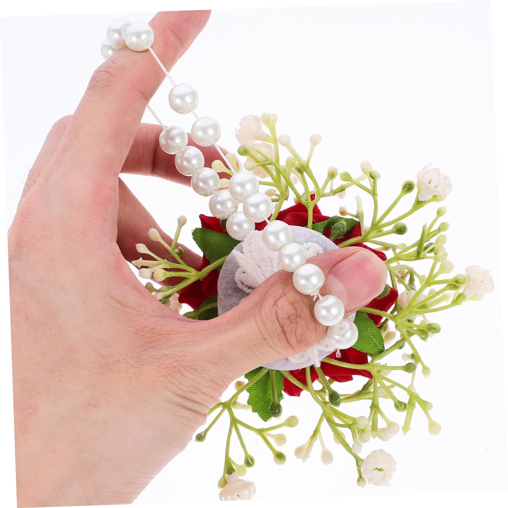 Alipis 5sets Corsage e Boutonniere Fiori Artificiali Per Matrimonio Kit Romantico Da Sposa e Damigelle Con e All Occhiello Per Cerimonie e Occasioni Speciali