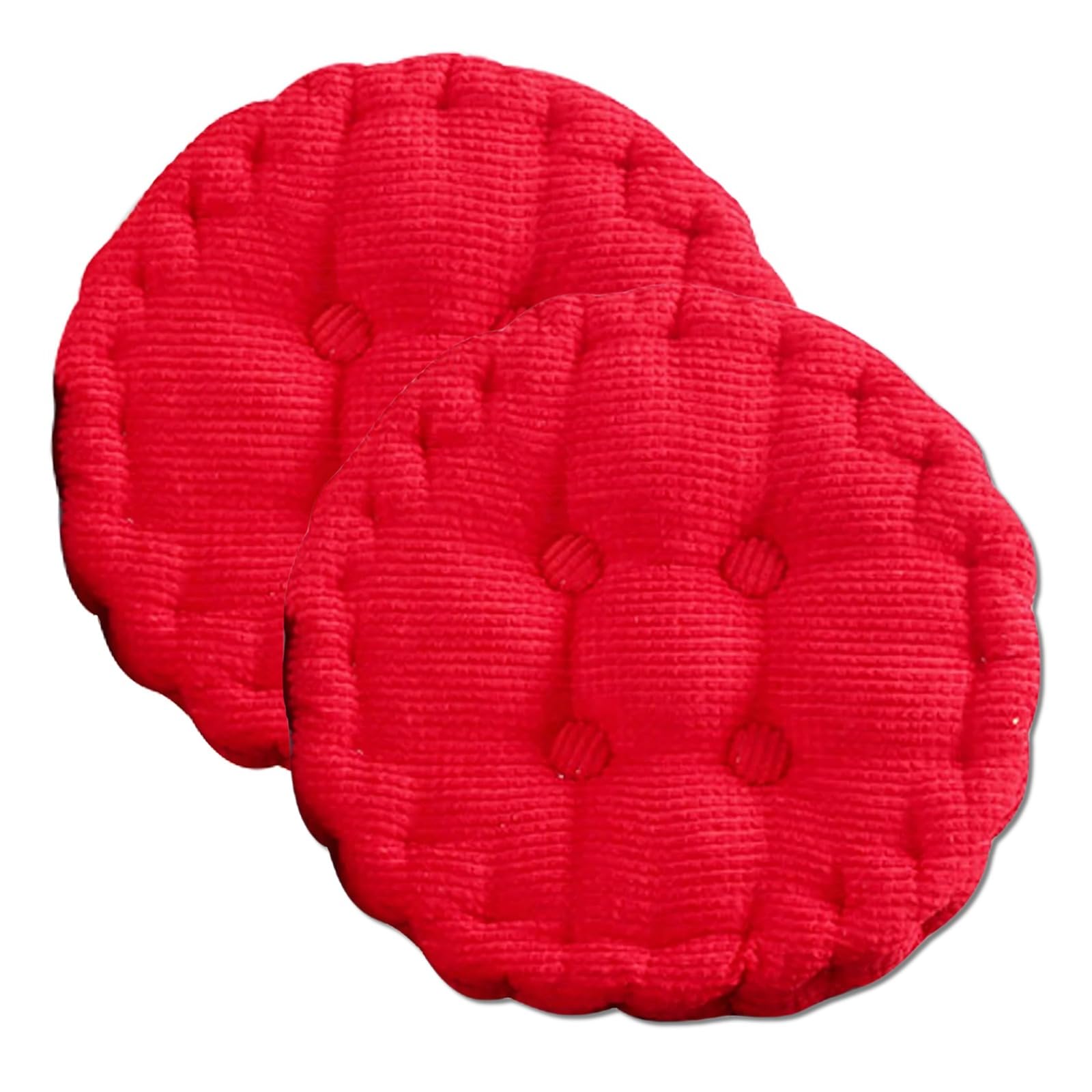 NMGBRDM 2 PCS Round Chair Cushions, 8cm Thicken Meditation Floor Pillow For Kitchen, Home, Office, Garden, Dining Chairs Stools(Size:45cm(2 pc),Color:Red)
