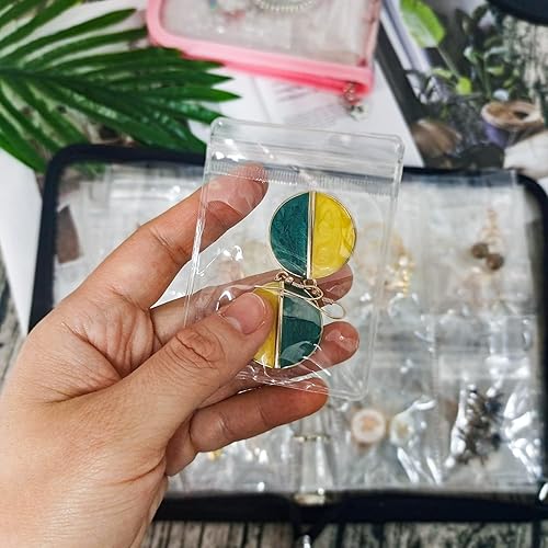 Miniatura 5 de LingLingo Bolsas de almacenamiento de joyas transparentes pequeñas bolsas de plástico transparente de PVC con cierre de cremallera para anillos